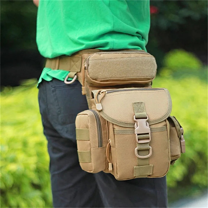 Men's  Tactical Drop Leg Bag Waist Pack Adjustable Thigh Belt Hiking 800D Waterproof