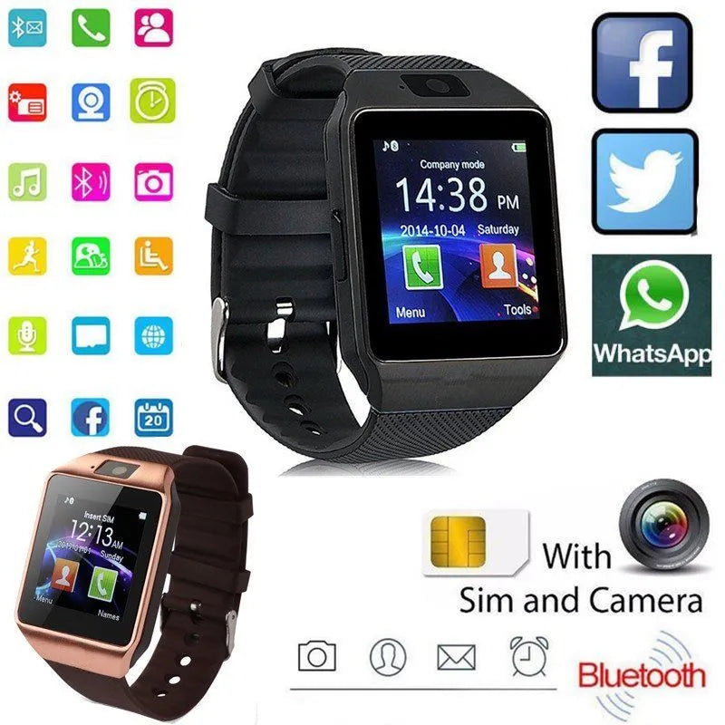 Sim Smart Watch with Camera and Bluetooth for Smart Phone