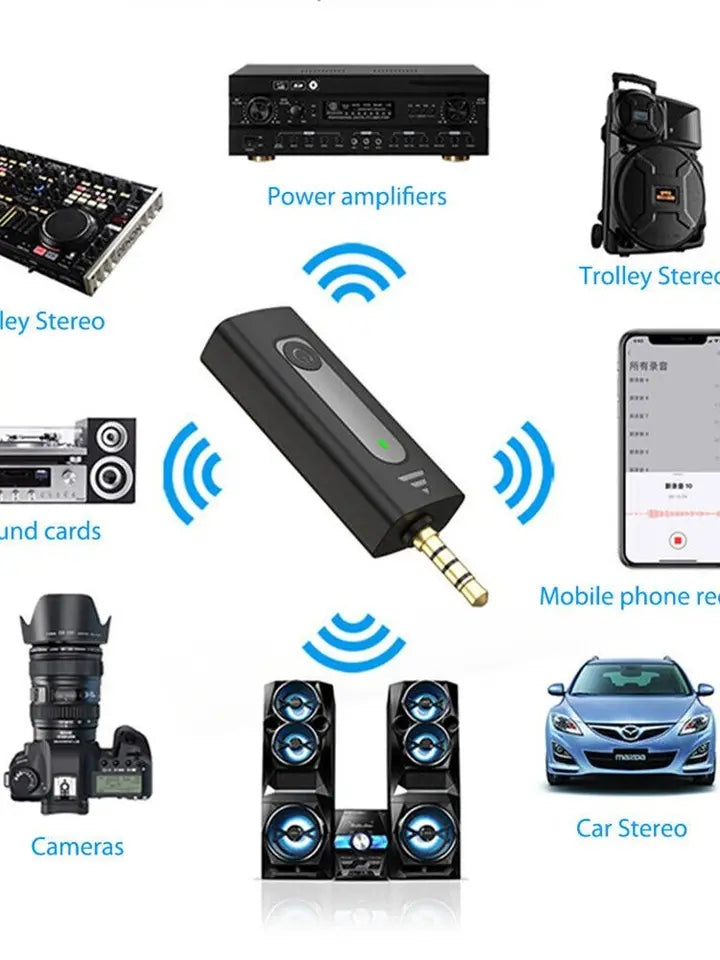 K35 Wireless Microphone Portable Audio Video Recording Plug & Play