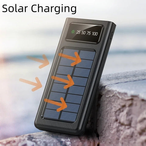 4 in 1 Solar Power Bank 10/20/50000mah Ultra-large Capacity