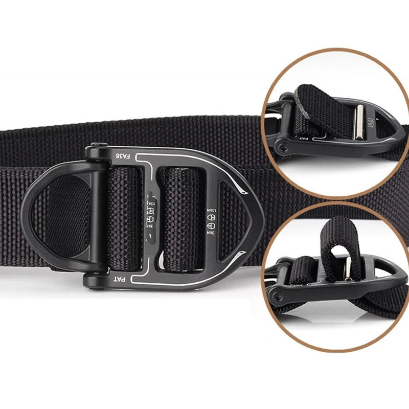 Heavy Duty Tactical Men's Alloy Buckle Nylon Adjustable Belt