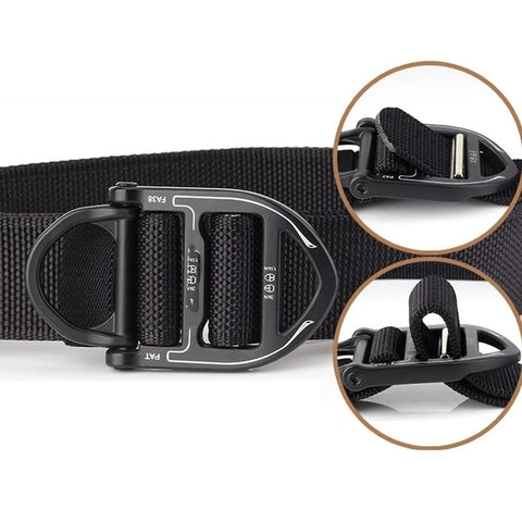Heavy Duty Tactical Men's Alloy Buckle Nylon Adjustable Belt