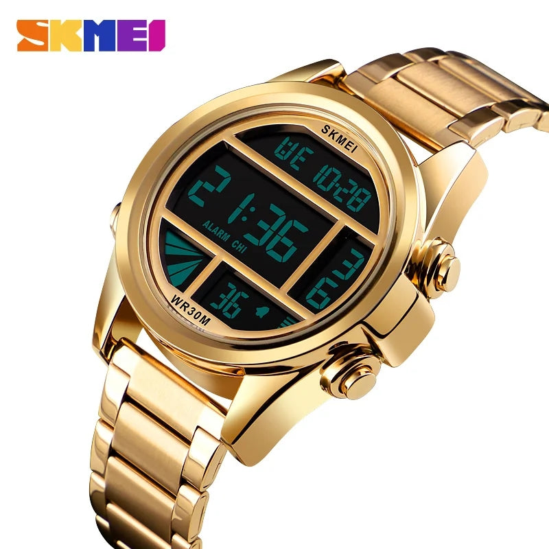 Power Brand Gold Quartz Watch water proof