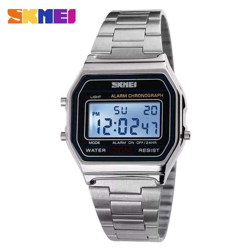 Skmei LED Digital Steel Military Waterproof Wristwatches SKMEI 2018