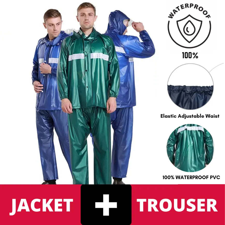 Imported pvc Rubber coated Rain suit Waterproof