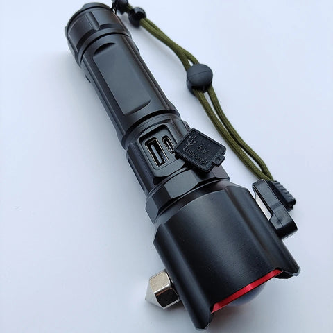 Multifunctional RL 2210 Ruilang Rechargeable Flashlight & Power Bank Glass Breaker option  - 1KM Range