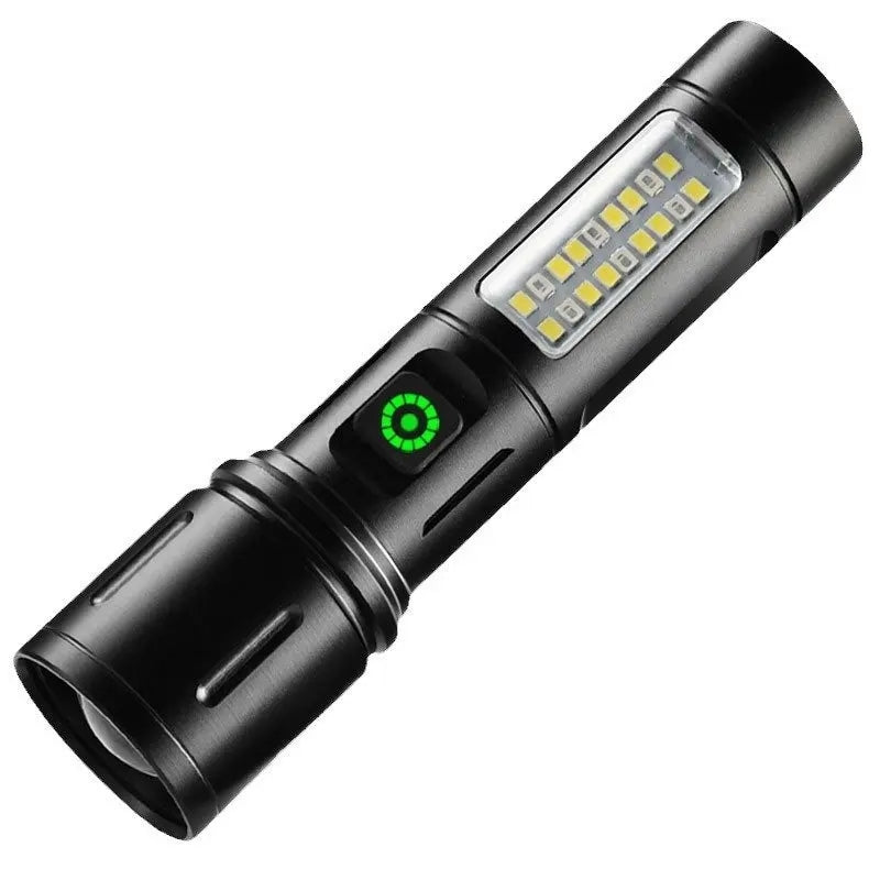 Portable LED Flashlight Shock Resistant Rechargeable Zoomable Torch