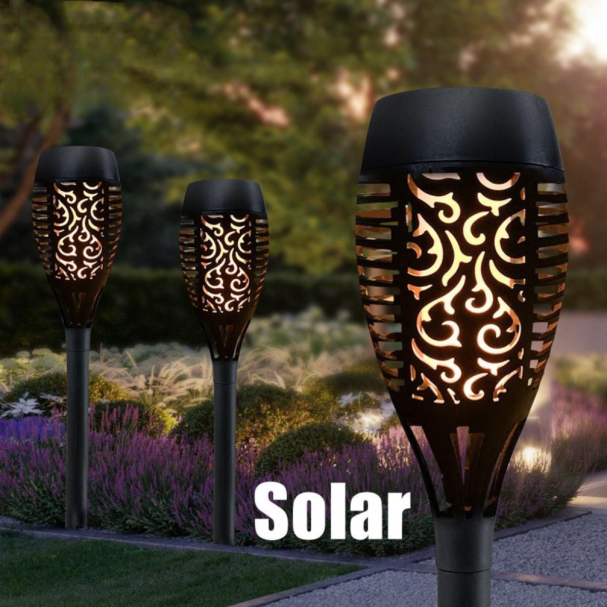 Solar Flame Powered Garden Lights  Garden Decor LED  Lights For Outside Yard Decor