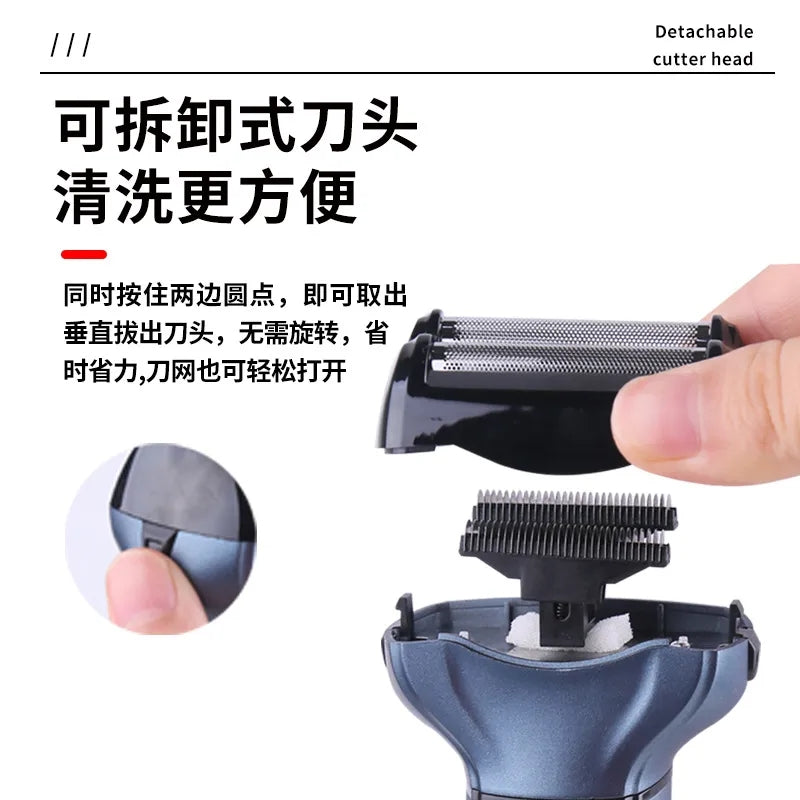 Kemei 7 in 1 Professional haircut, nose hair trimming, razor, multi-function USB razor Rechargeable