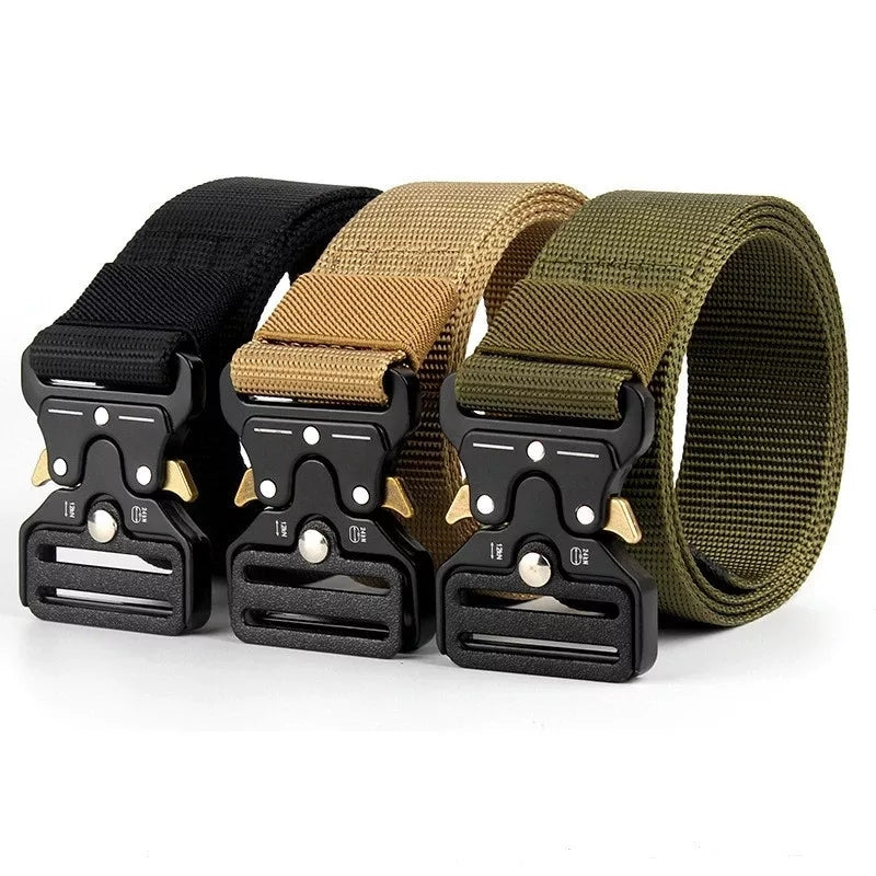 Nylon Metal canvas Tactical adjustable Waist Belt