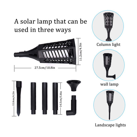 LED Solar Garden Flame Lamp Outdoor Waterproof