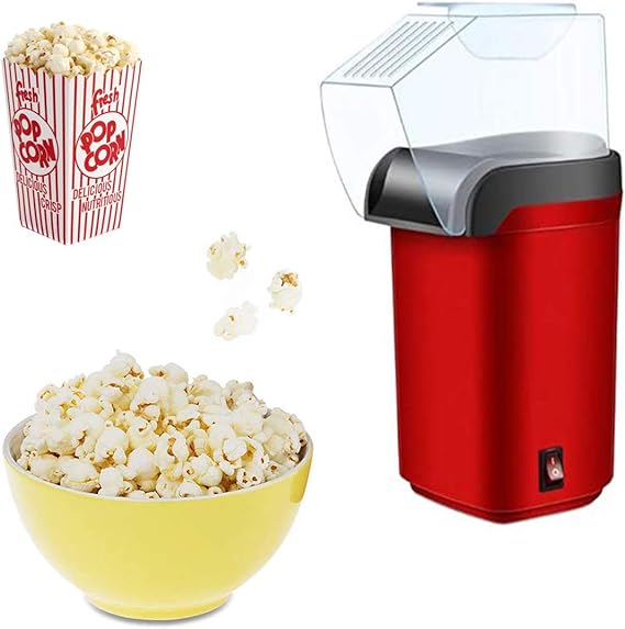 Popcorn Maker 1200W Household Healthy Hot Air Oil-Free Popcorn Maker