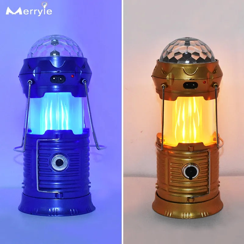 5V Charging Crystal Stage Light Colorful LED Disco Party Lamp Portable Lantern