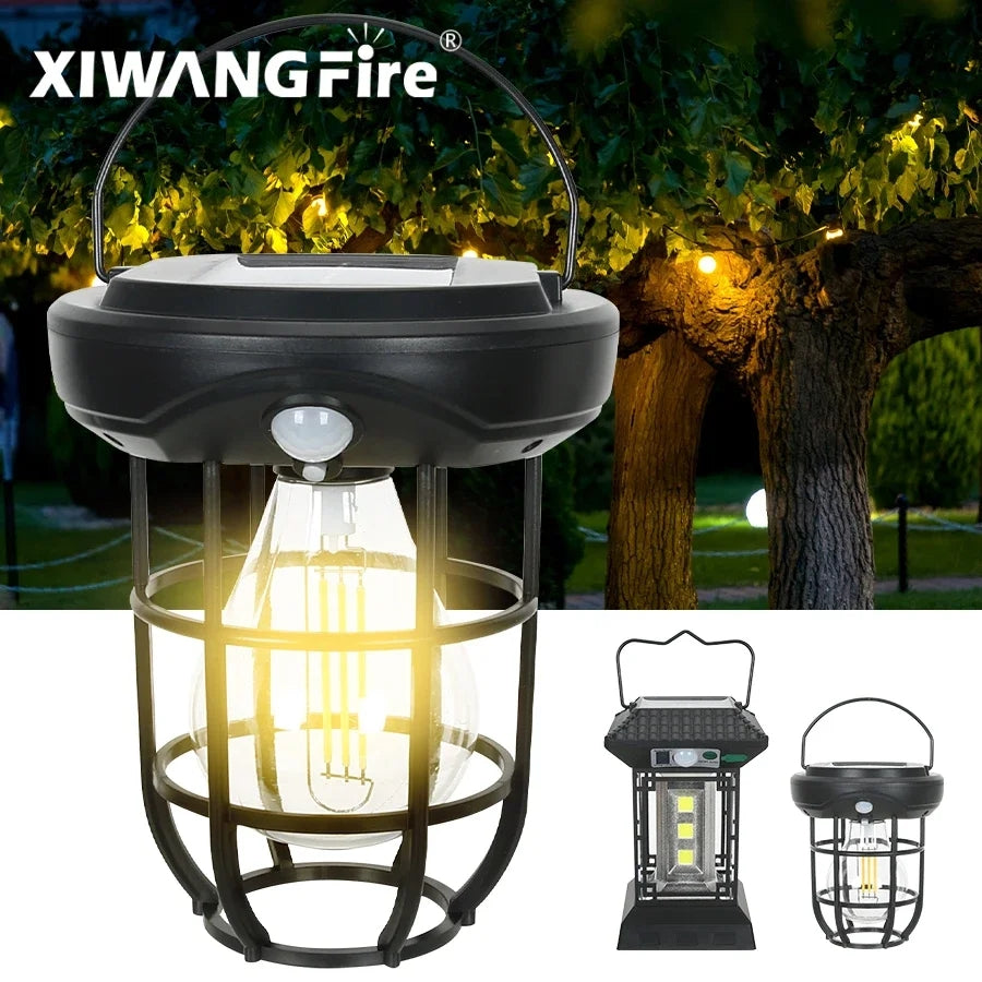 Solar Induction outdoor Led Camping Lantern with Hook
