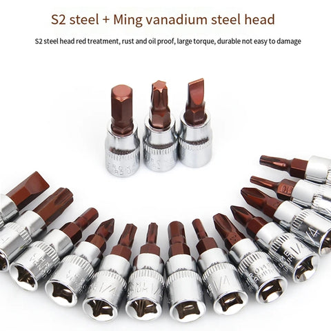19pcs 3/8" Socket Wrench Set Auto Repairing Hand Tools