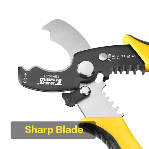 Imported Multifunctional Cutting Cable Wire Stripper Pliers Scissors CRV