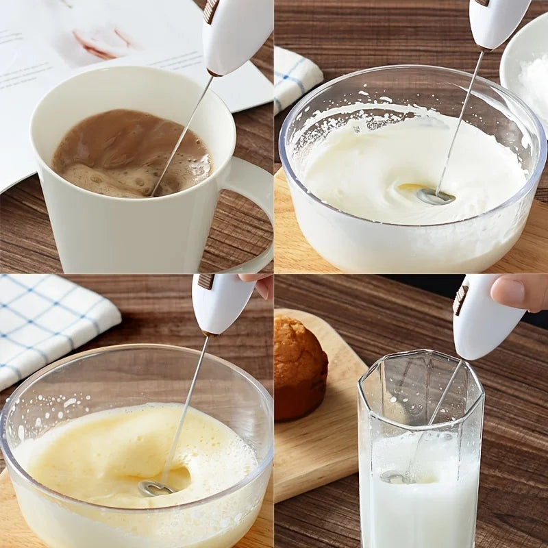 Coffee Egg Beater Mini Battery Powered Milk Frother Mixer