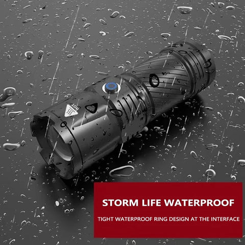 P90 Laser torch 8000 high lumens Power display Multifunction flashlights torch