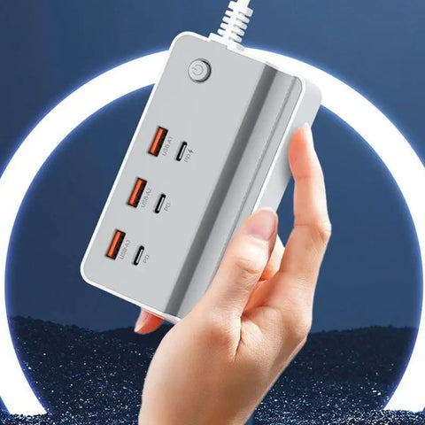 Moden Kate 6 In 1 35w Desktop Power Strip With 3 USB Fast CharginG
