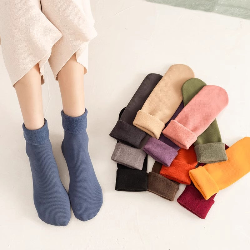 5 Pairs ladies Cashmere Velvet Fleece Socks