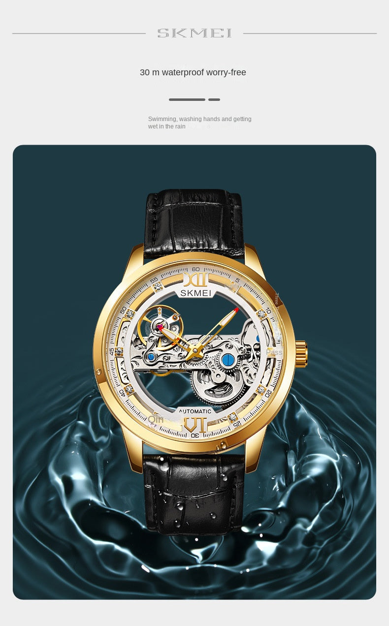 SKMEI Fashion Hollowed-out Men's Mechanical Watch