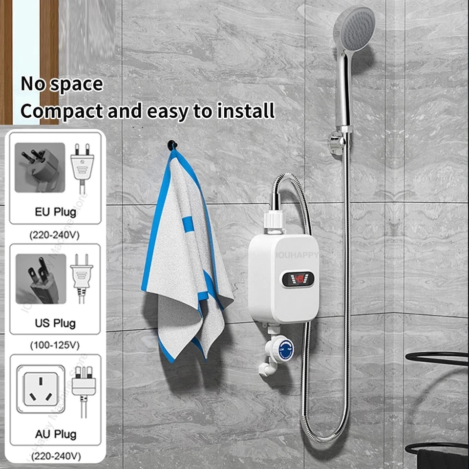 Instant Electric Water Heater Shower Bathroom Faucet EU Plug