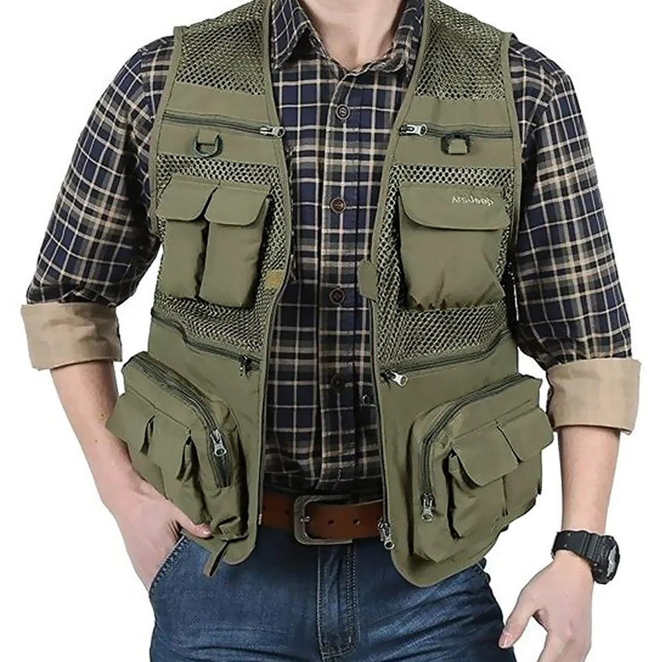 Tactical Fishing Vest jackets men Safari Jacket