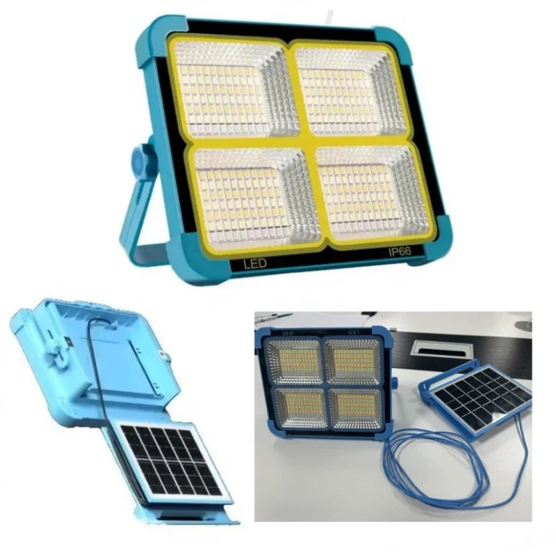 200watt Solar Rechargeable Flood Light with solar panel Waterproof