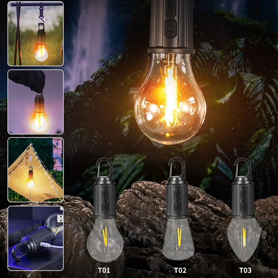 Mini Camping Lantern USB Rechargeable bulb light