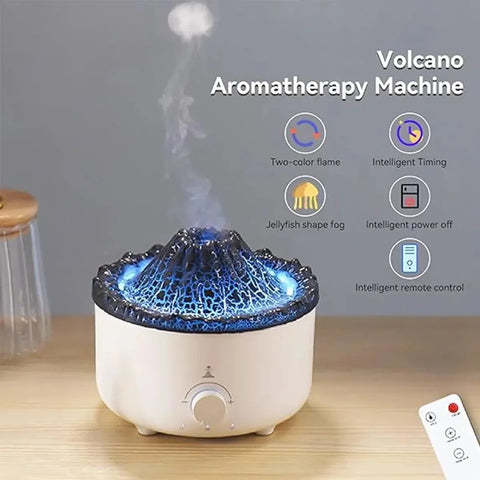 560ML Volcanic Flame Essential Oils Humidifier Jellyfish Cute Smoke Ring Flame