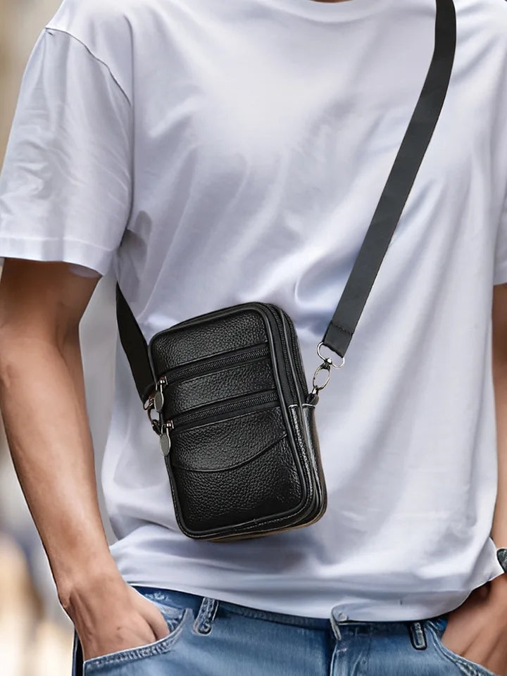 Men's Fashion Mobile Phone Waist Bag & Shoulder Bag