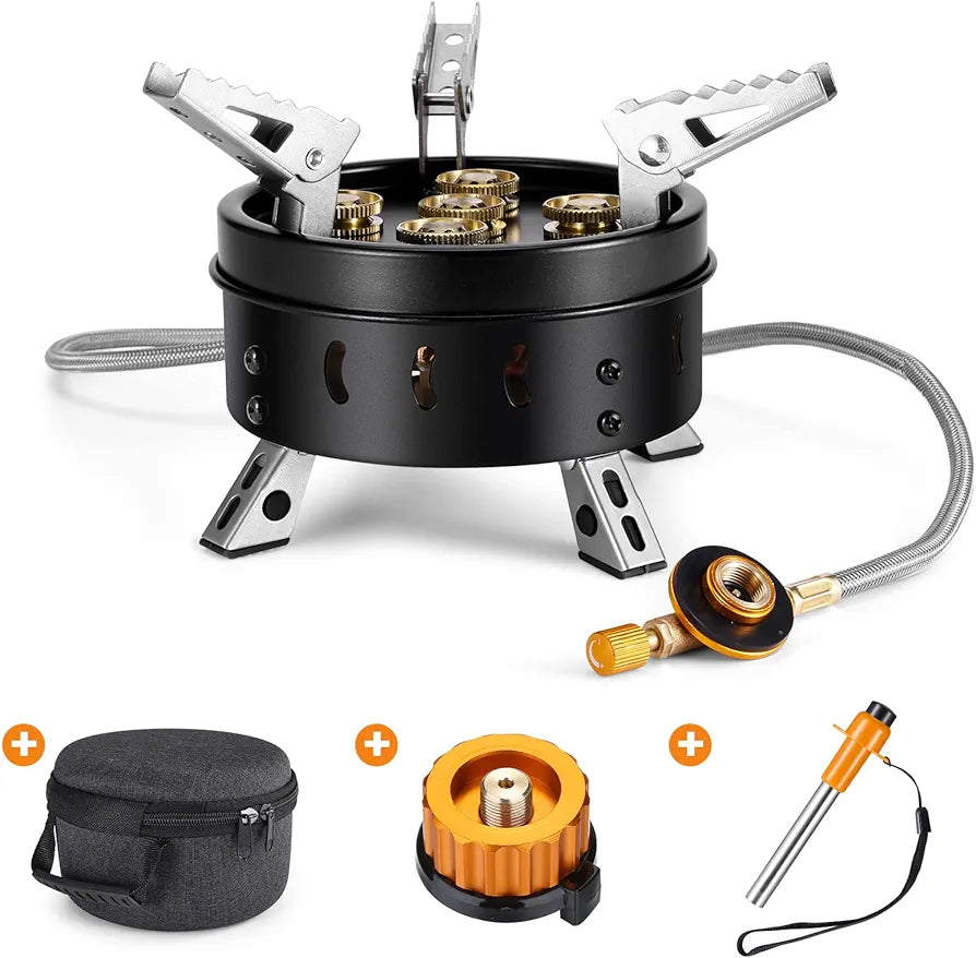 Portable 5 Core 11000W Cassette Stove For Picnic Hiking With box