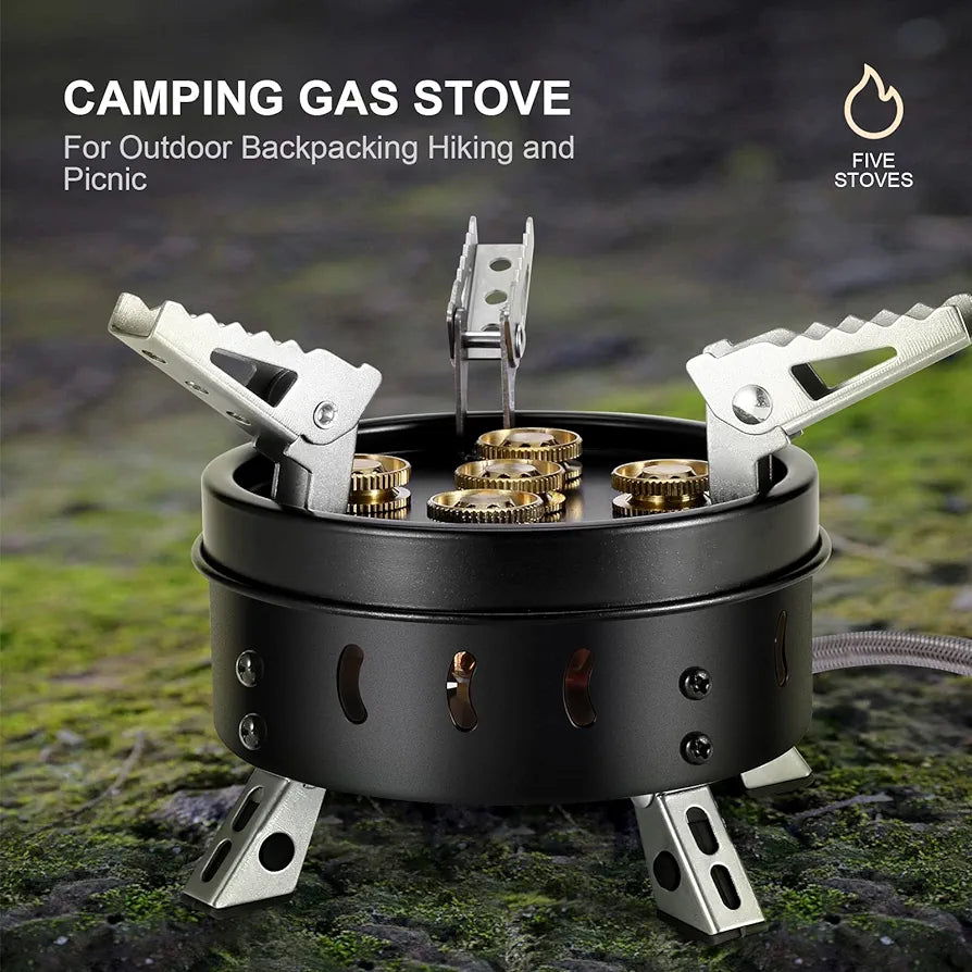 Portable 5 Core 11000W Cassette Stove For Picnic Hiking With box