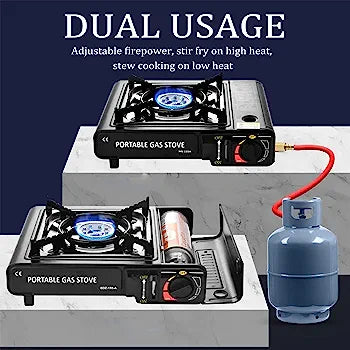 2 in 1 Portable Gas stove Camping - Brief Case Portable Stove