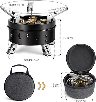 Portable 5 Core 11000W Cassette Stove For Picnic Hiking With box