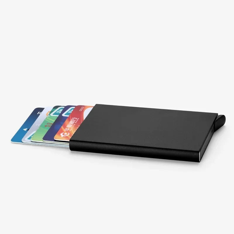 Automatic Stainless Steel Credit Card Holder | Rfid Wallet Metal Case