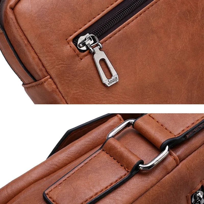 Men's Leather Shoulder Handbag High Quality Leather Shoulder Bag