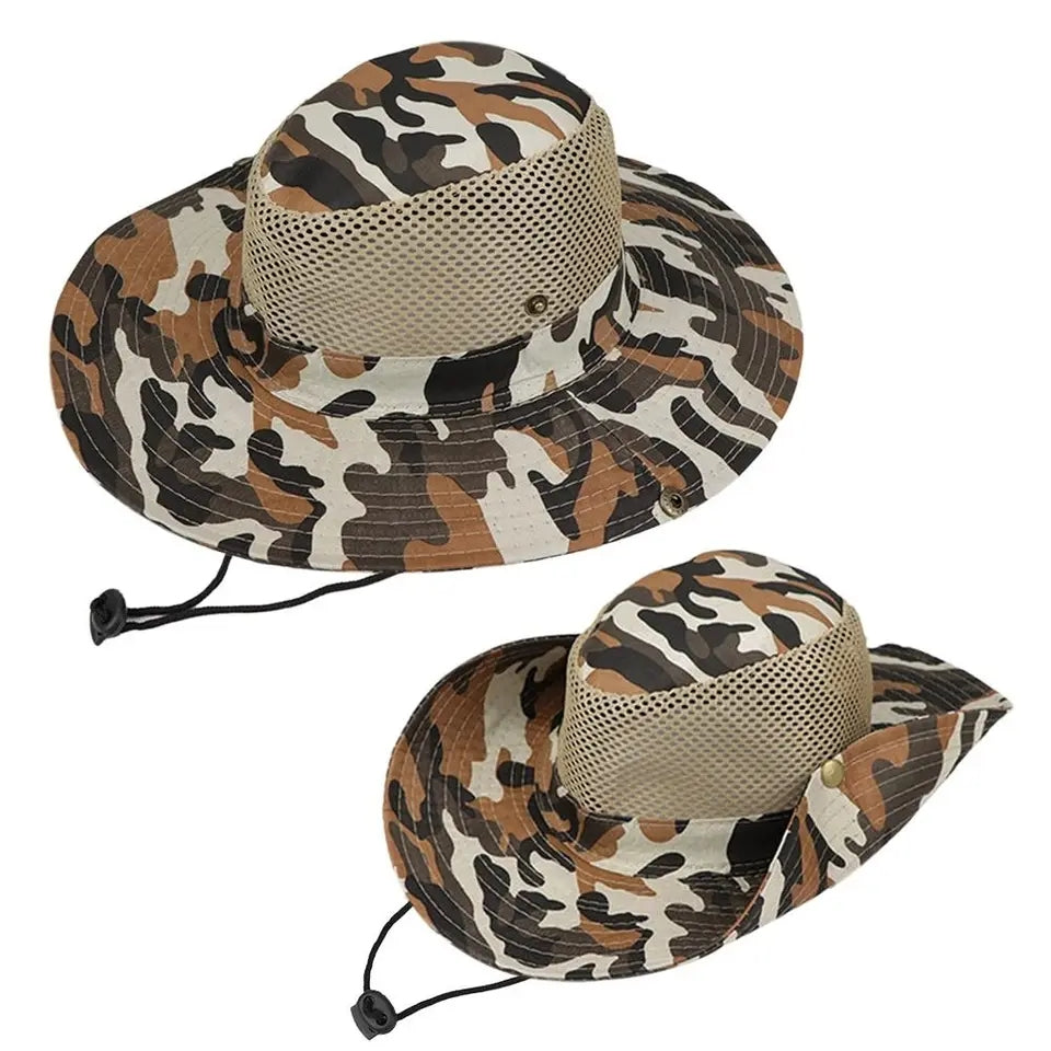 Outdoor Mesh Hiking Cap Sun Protection Bucket Hat