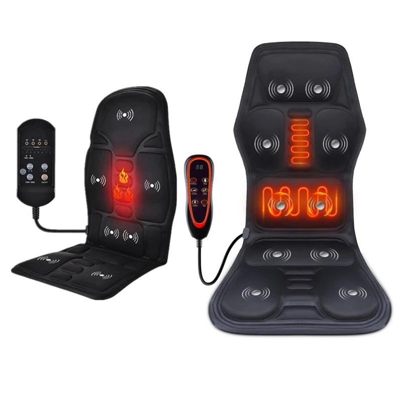 Portable Electric Heating Vibrating Back Chair Massager office & Home