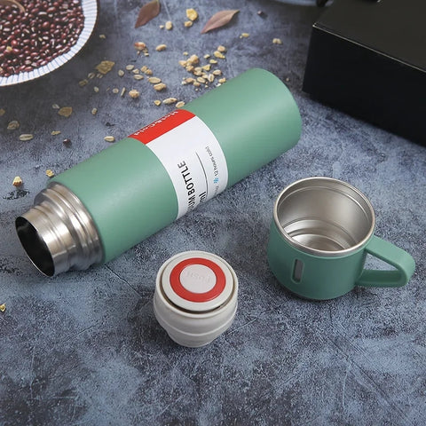 GIFT PACK Double-Layer Stainless Steel Vacuum Thermos 500ml Thermos 3 Cup 1 bottle
