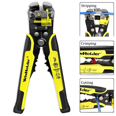 Self-Adjusting insulation pliers Crimping Cutter Wire Stripper Tool