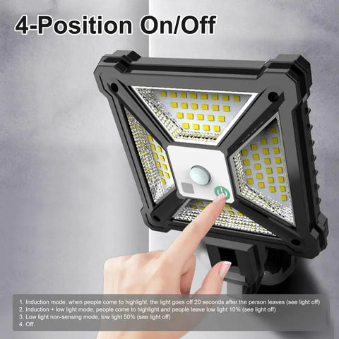 76 LED Solar Motion Sensor Light IP44 Waterproof