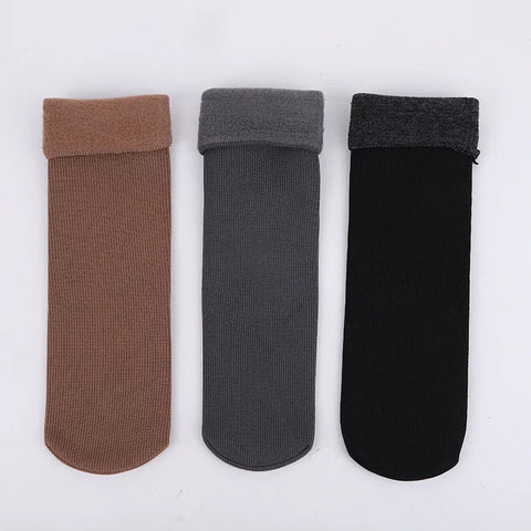 5 Pair Men's Fleece Socks - Fleece Autumn And Winter Warm Socks