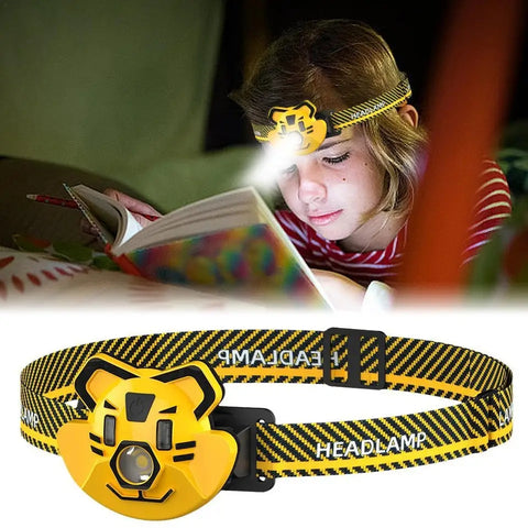 Imported cartoon Design Headlight Rechargeable and adjustable