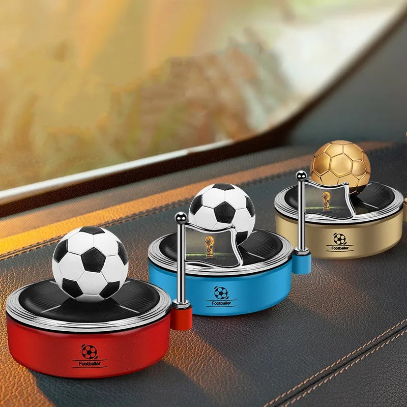 Solar Football Kit Solar Decoration Rotating Football With Fragrance | Car Interior Decor ...