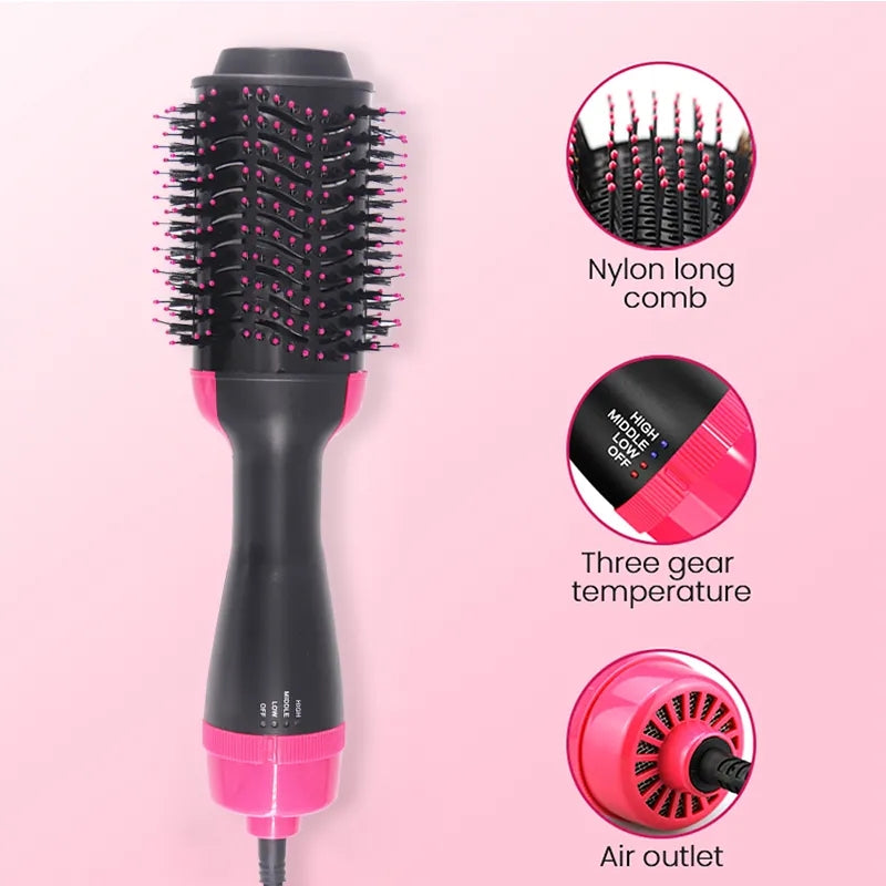 One step Hair Dryer Brush 3 in 1 Negative One Step Hair Dryer & Volumizer Blower Anti-Static Hair Styler Curler Hair Straightener Brush