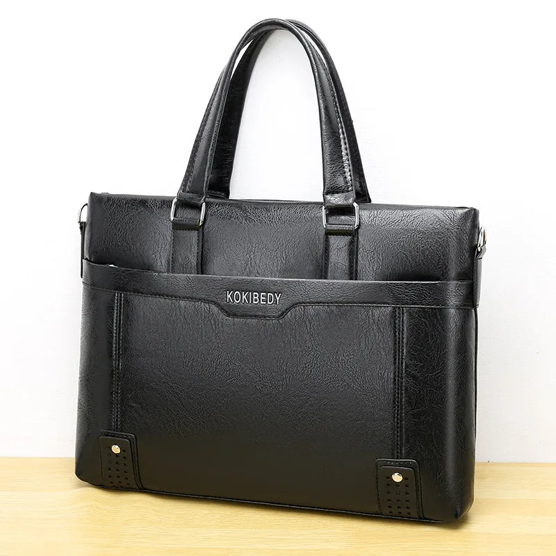 Genuine Leather Luxury Travel Office  Laptop Bag