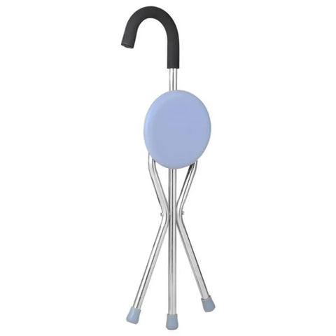 Aluminum Alloy Folding Cane Seat Dexterous Non-Slip Walking Stick Stool