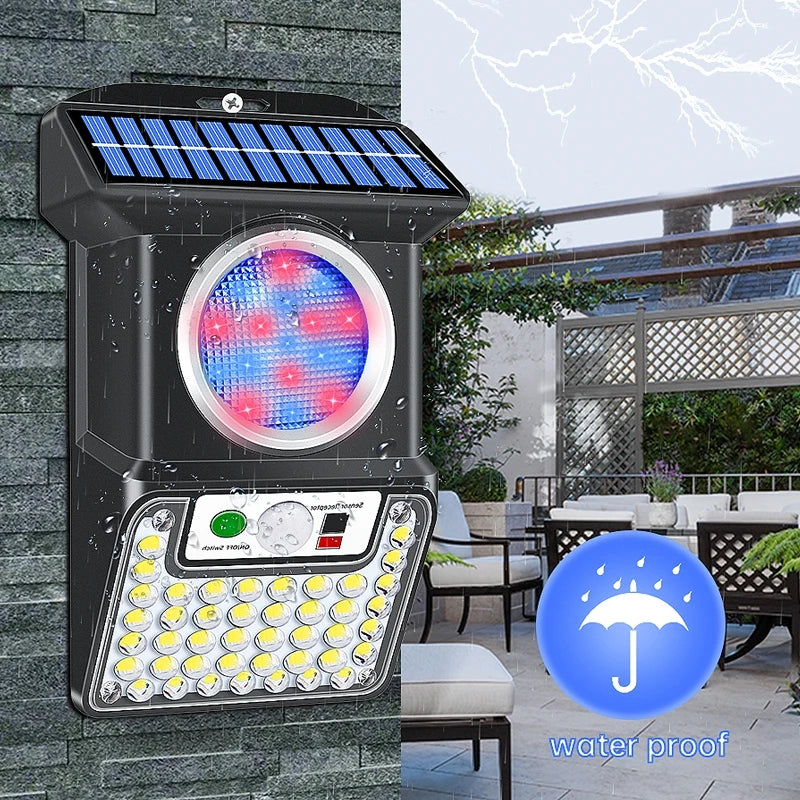 Solar Outdoor Lights Wireless Security Motion Sensor Waterproof 4 Modes