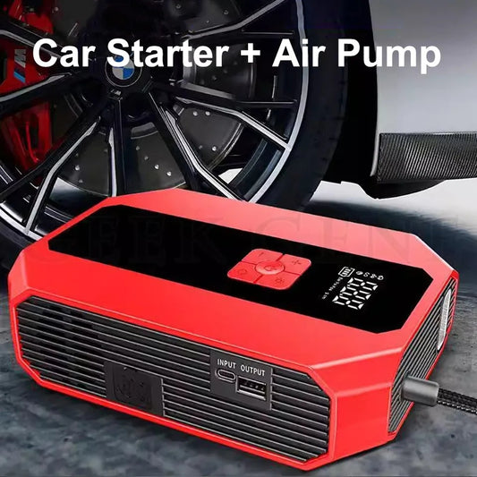 New 4 In 1 Jump Starter  Pump Air Compressor & Power Bank